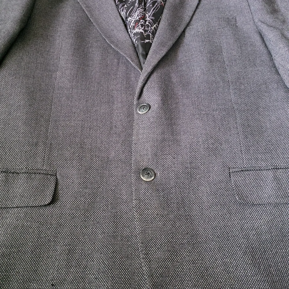 Nautica Branford Mens Grey Micro Pattern 2 Button Stretch Blazer  44R NS281
